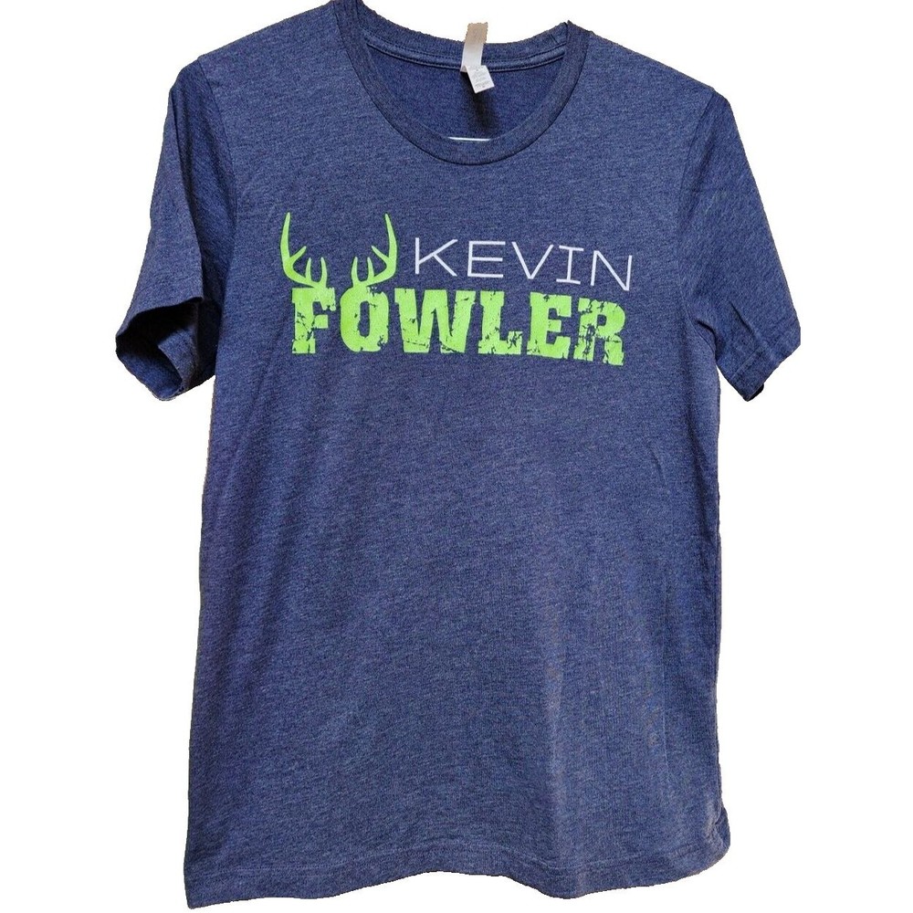 Kevin Fowler Country To The Core T-Shirt Size Medium Blue 2 Sides